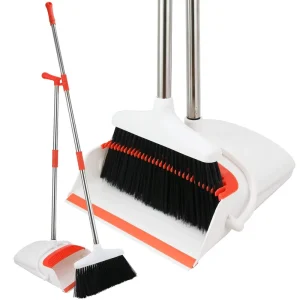 Broom and Dustpan Set Dust Pan Standing Upright Sweep Set