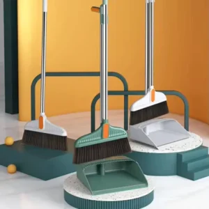 Broom and Dustpan Set Self Cleaning Broom Bristles Ideal Kitchen Home and Lobby Broom and Dustpan
