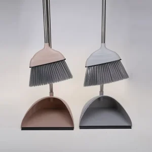 Broom and Dustpan Set for Home Stainless Steel Long Handle Broom