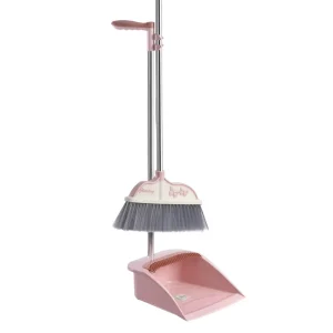 Broom and Dustpan Set for Home Upright and Lightweight Dust Pan and Brush Combo for Kitchen Room Office Lobby Floor Clean