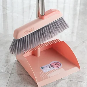 Broom and Dustpan Set for Home Upright and Lightweight Dust Pan and Brush Combo for Kitchen Room Office Lobby Floor Clean