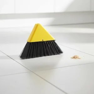 Broom and Dustpan Set with PET Bristle Broom Head and Plastic Broomstick for Home & Office Use
