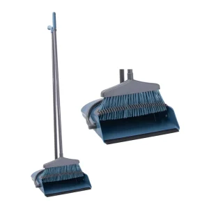 Broom with Snap on Dustpan Durable Bristles for Tile Wood and Laminate Floors