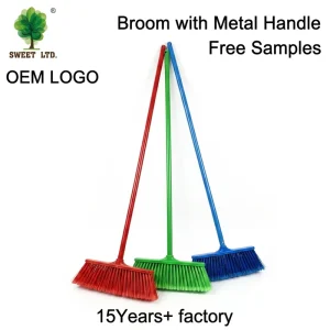 Brooms Eco Friendly Disposable Wooden Brooms with Plastic Broom and Dustpan Set