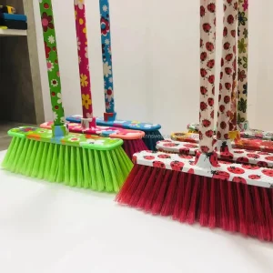 Brooms Floor and Cleaning Sweeping Broom Brush for Flower Design Broom Printing Dustpan Set