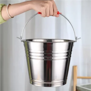 Bucket Supplier 4L Stainless Steel Water Bucket 20L Metal Bucket with Handle