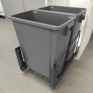 Built In Waste Bin Trash Can Kitchen Cabinet Plastic Detachable 35L Pull Out Waste Bin Trash Can