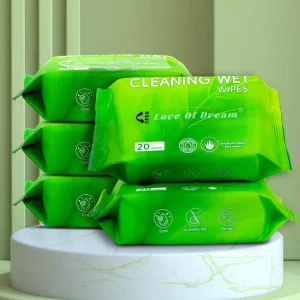 Bulk Disposable Cleaning Wet Wipes 20 Pcs Pack All Purpose for Home Office Surface