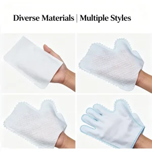 Bulk Dry wet Dual purpose Cleaning Cloth Gloves Disposable Anti static Dust Removal Non woven Fabric for Household Cleaning