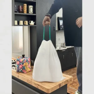 Bulk Household Thickened Disposable PE Recyclable Garbage Bags with Valve and Screen Printing