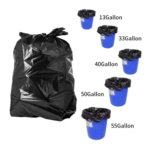 Bulk Pack PE Heat Seal Disposable Mesh Flat Tied Gravure Printed Trash Bags 20 30 Gallons Household Customizable China