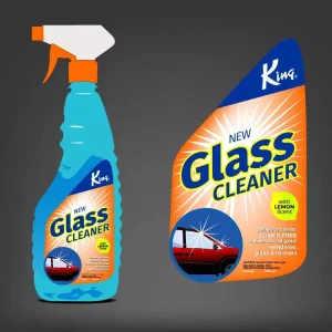 Bulk Quantity Custom Printing Waterproof Cleaning Product Spray Bottle Labels Roll Cleaner Sticker for Glass Detergent