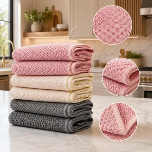 Bulk Quick Drying 300GSM Microfiber Cloths for Home & Commercial Absorbent Cleaning Towels with Antibacterial