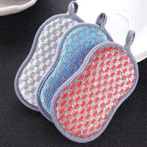 Bulk Reusable Double Sided Magic Scrub Pot Sponge Brush Kitchen Dishwashing Cleaning Sponge