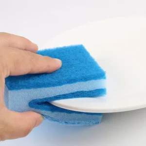 Bulk Stock High Absorbent Dishwashing Sponge Duckbill Shape Scrub Sponge for Sink Countertop Dish Cleaning