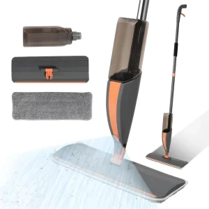 Bulk Stock Steel Aluminum Lightweight Microfiber Spray Mop Extendable Easy Squeeze Durable Self-Wringer 80-90% Dehydration Rate