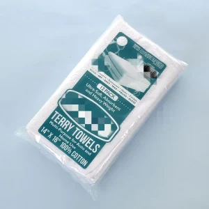 Bulk White Terry Cotton Cleaning Rags 14*16cm Industrial Wiping Cloths for Auto Detailing & Maintenance