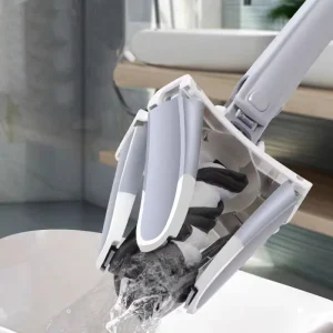 Butterfly Tablet Mop with Hands Free Mop Self Twisting and Clean Scraper for Effortless Floor Cleaning