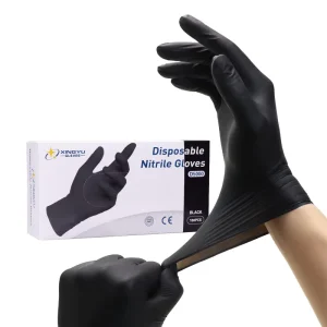 CE Certified Black Disposable Custom 3.5g 4g 4.5g 100 Pcs Box Nitrile Gloves Powder Free Disposable Nitrile Gloves