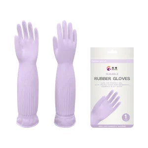 CE Standard Durable Anti Skid Pattern Medium Kitchen Gloves Multipurpose Rubber Cleaning Latex Reusable Waterproof Home