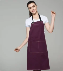 CHECKEDOUT Unisex Fashion Bib Apron and Cotton Apron Kitchen With Pocket for Hotel and Restaurant