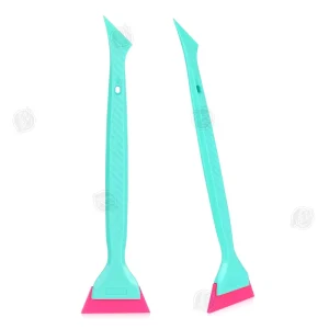 CLEZE Double Ended Long Handle for Blue Detail Scraper Car Window Film Tinting Glass Cleaning Squeegee with Plastic Material