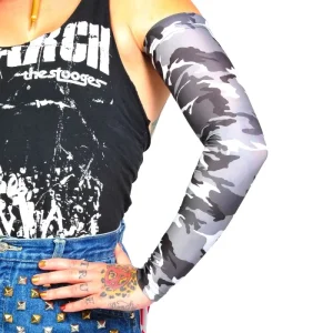 Camouflage Ice Silk Sleeve Cover Men Women Sun Protection Windproof Arm Sleeves Oversleeve for Outdoor Fishing Hunting Cycling