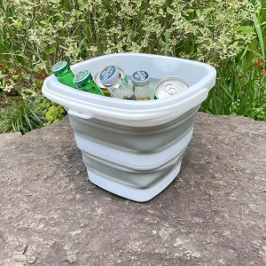 Camping Accessories 5L Portable Collapsible Bucket with Handle Folding Water Bucket Fishing Beach Horse Feed Bucket