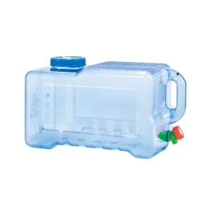 Camping Accessory 22L Transparent PC Portable Water Storage Bucket with Built-in Tap Faucet & Integrated Carry Handle