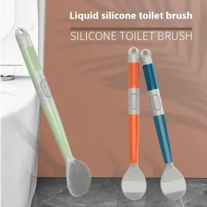 Can Be Filled with Detergent No Dead End Bathroom Cleaning Toilet Bowl Brush Hygienic TPR PP Silicone Toilet Brushes