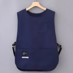 Canvas Apron Kitchen Waterproof and Oil Proof Adjustable Waiter Custom Waterproof Tool Washable Carpenter Barista Apron