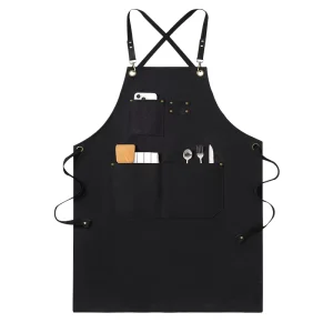 Canvas Cafe Attendant Apron Uniform Suitable for Both Men and Women Kitchen Apron