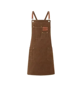 Canvas Cross back Apron with Pockets Suitable for Chefs Waiters Home Use and Food Service Work