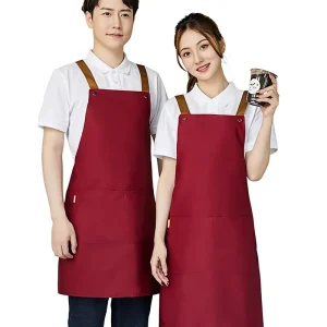 Canvas Sleeveless Apron Printed Embroidered Logo Lettered Waterproof Oil Proof Milk Tea Catering Shift Work Workwear Uniform