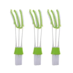Car Air-conditioning Air Outlet Cleaning Brush Double Ended Green Interior Vent Brush
