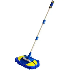 Car Brush Head Roof Window Blue Chenille Telescopic Mops Cleaning Three section Car Wash Mop with Long Handle