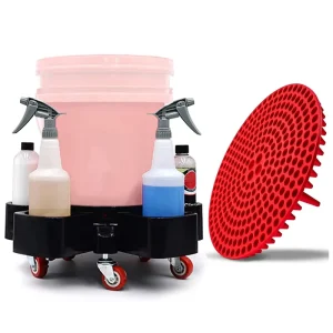 Car Care Bucket Set 20L Plastic with Wheel Dolly for Car Washing Fishing Customizable Logo