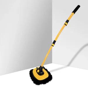 Car Cleaning Brush & Mop Telescopic Long Handle Aluminum Alloy Chenille Broom Multi function Car Wash Auto Accessories