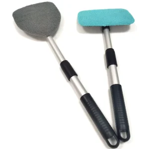 Car Cleaning Tools with Long handle Window Cleaner Cleaning Kit Windshield Wiper Microfiber Squeegee Cleaning Brush