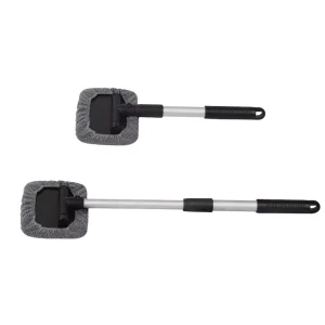Car Cleaning Tools with Long handle Window Cleaner Cleaning Kit Windshield Wiper Microfiber Squeegee Cleaning Brush