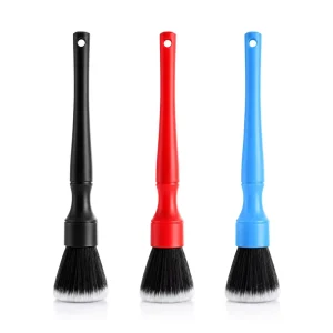 Car Detailing Brush Set 24cm Soft and Stiff Nylon Bristles PP Handle Auto Interior Dashboard Air Vent Cleaning Tool