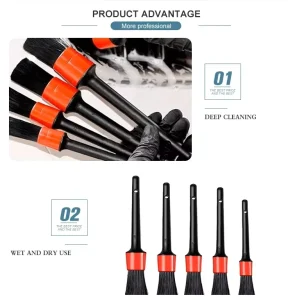Car Detailing Brush Set Car Wash Cleaning Tool Wheel and Interior Cleaning Brush