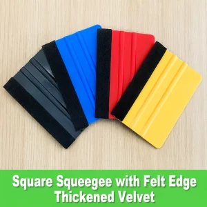 Car Film Sticking Tool PP Handle Flannel Squeegee Small Square Cloth Color Changing Film Advertising Baking Bread Double sided