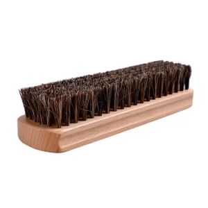 Car Interior Wooden Handle Detail Brush with Soft Horse Hair and Plastic Bristles for Leather Care and Polishing Handheld