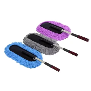 Car Wash Brush Dust Duster Cleaning Kit with Long Retractable Handle Wax Microfiber Car Duster