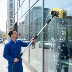 Car Wash Five Sided Snap On Aluminum Sections Water Fed Brush Soft Fiber Bristle RV Motorhome Exterior Ready Stock Kit