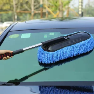 Car Wash Mop Tool Non-Damaging Soft Bristle Detailing Brush for Dusting Duster & Dust Sweeper Brush for Car Cleaning