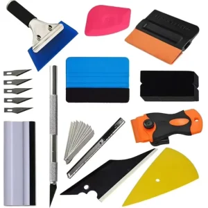 Car Wrapping Tools Set for Body Application PP Plastic Squeegee and Tucking Tools with 10mil Thickness and 99% UV Protection