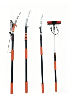 Carbon Fiber Telescopic Pole Tree Trimmer Saw&Coconut Picker 12ft-65ft Multi-use for Tree Pruning Fruit Picking&House Cleaning