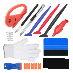 Carbon Fiber Vinyl Wrap Window Tint Tool PVC Fabric Felt Squeegee Scraper
